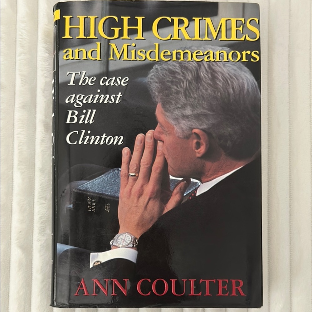 1998 Vintage High Crimes and Misdemeanors Hardcover Book
